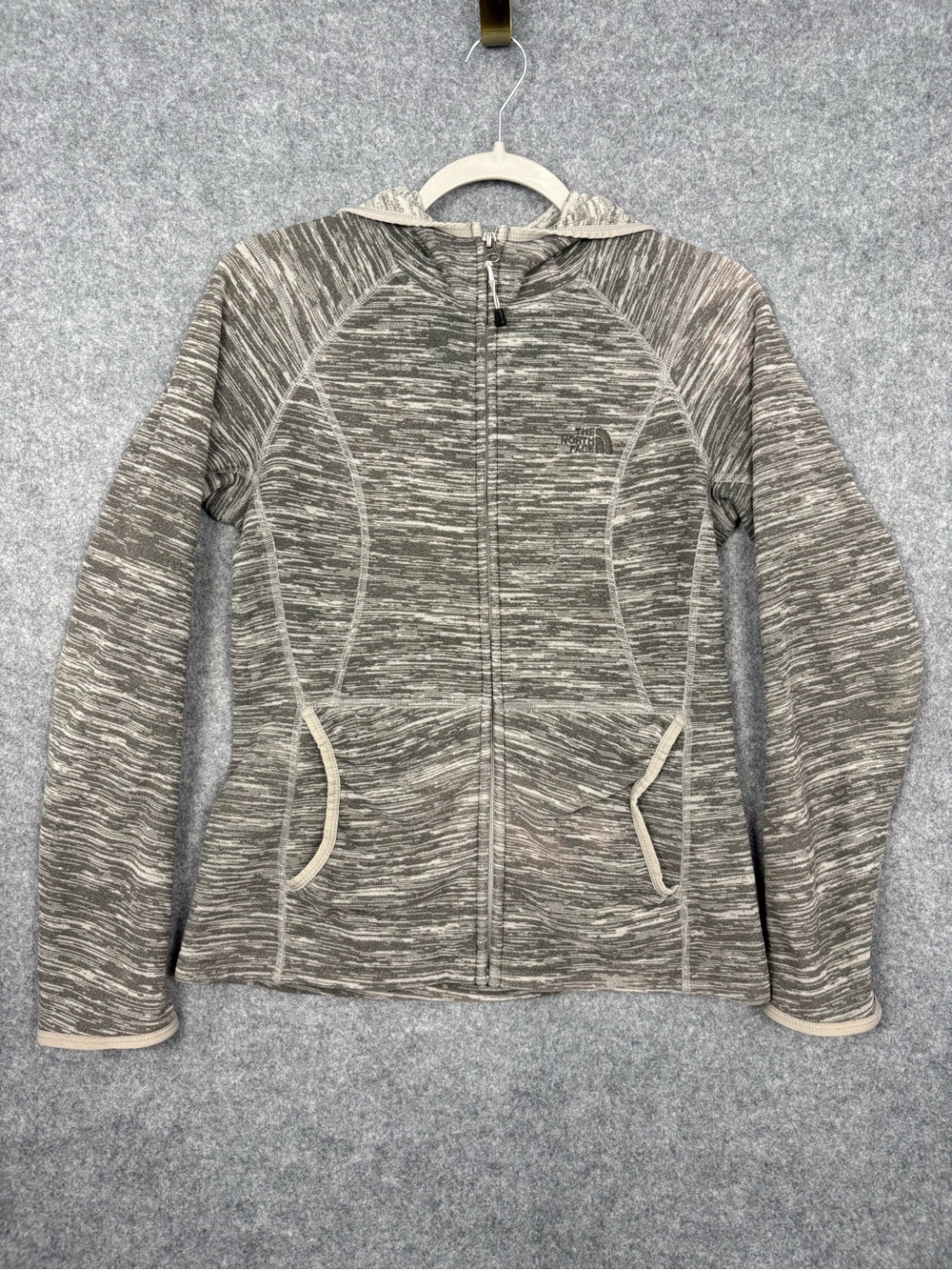 The North Face Gray Heather Full Zip Fleece Jacket